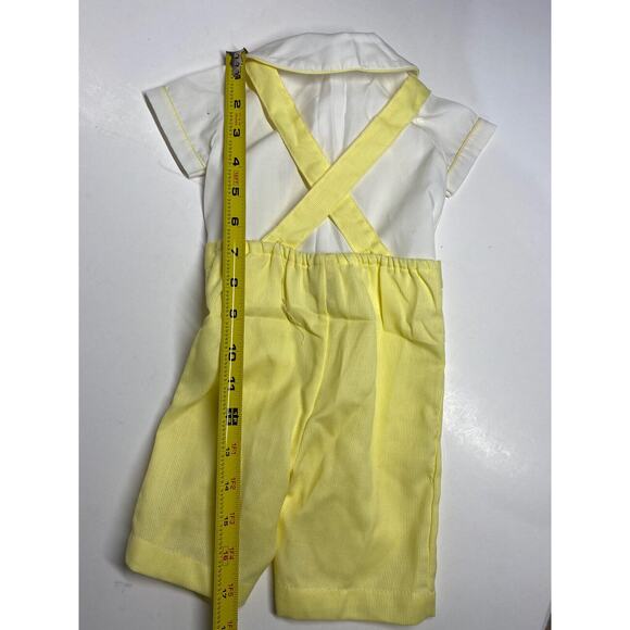 Adorable Vintage Peek a Boo Baby Outfit Overalls and Shirt Easter Pictures 0-3 m - Picture 8 of 8